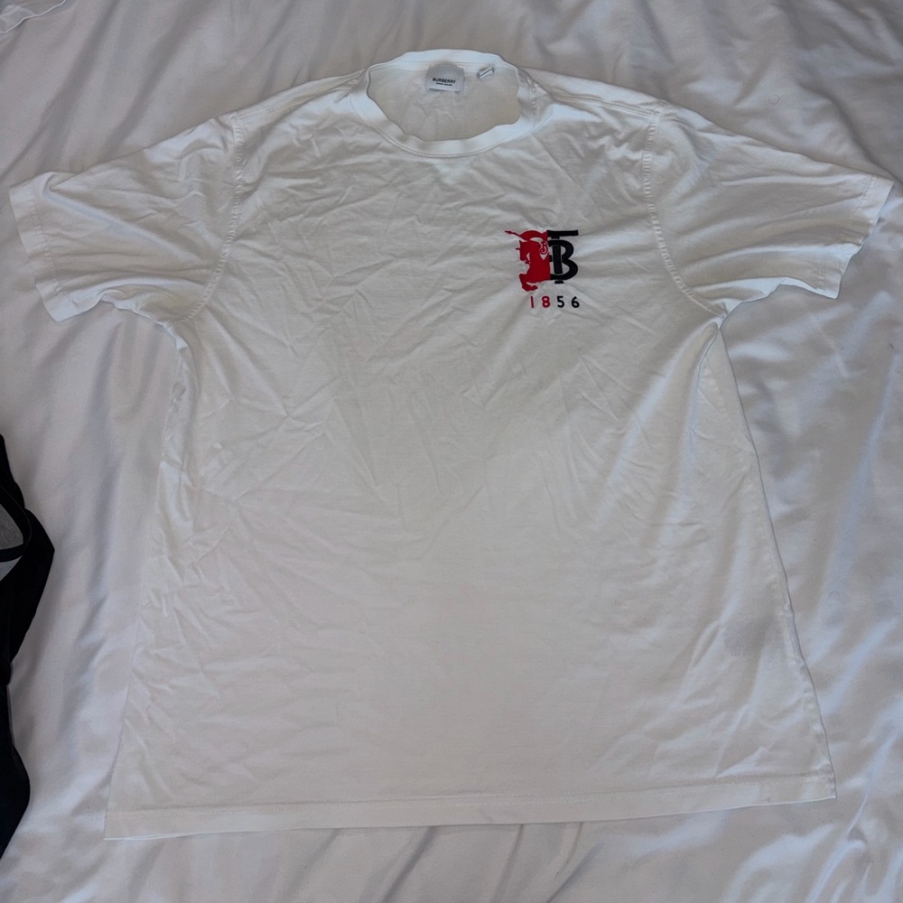 Burberry White Logo T-Shirt